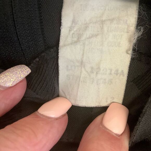 Vintage 80s Young Edwardian Women's Small Black Full Zip Maxi Dress Short Sleeve - Picture 15 of 16